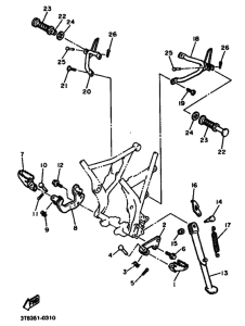 XT600E Support & repose pied