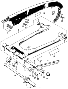 CL175 Drive chain + case