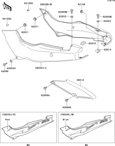 EX500 Side covers / chain cover(ex500-d2)