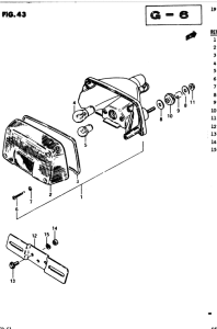 GSX250 Задний комбинированный сигнал