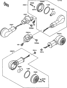 VN1500 Задний фонарь