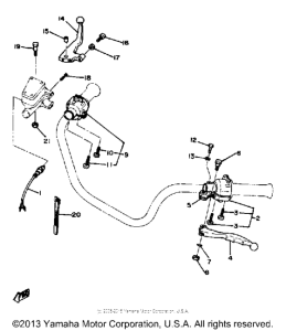 XS650SG Handle switch-lever