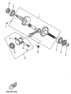 YQ50 Коленвал и поршень