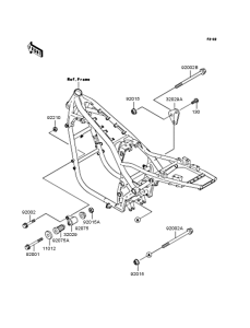 ZR1100 Крепление двигателя