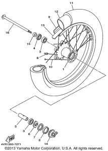XVS650 Переднее колесо