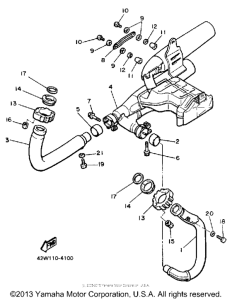 XV700SSC Выхлопная система