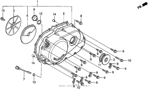 VF750C Крышка картера правая