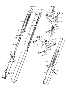 TS50 Вилка передней оси