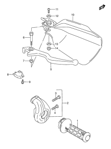 DR650 Рукоятка газа и тормоза