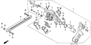 VFR750F Задний суппорт