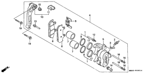 XL600V Передний суппорт