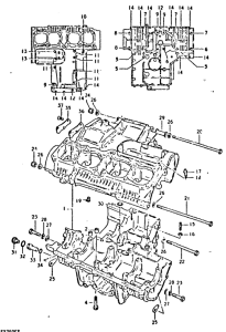 GSX750 Картер двигателя
