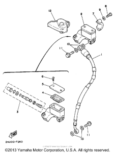YZ250U Главный тормозной цилиндр