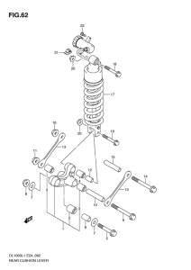 DL1000 Втулки заднего рычага