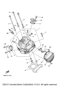 TW200M Головка цилиндров