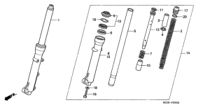 NSR50S Вилка передней оси