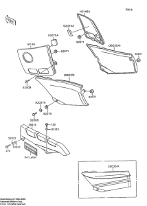 ZX600 Крышка боковая / защита цепи