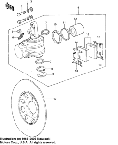 KZ400 Передний суппорт