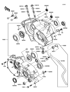 KX100 クランクケース
