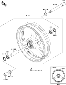 ZX1000 Переднее колесо