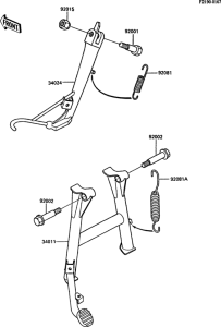 ZX900 Подножка