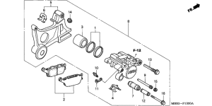 VTR1000F Задний суппорт