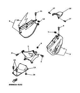 YW100T Боковые обтекатели