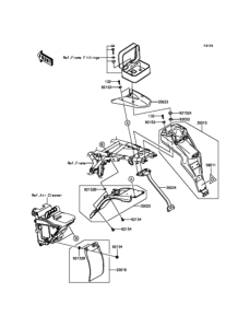 KLX125 リヤフェンダ