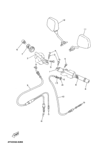 TZR50 Manillar y cables