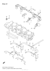 GSX-R750 Throttle Body Hose / joint (Gsx-R750 L2 E33)