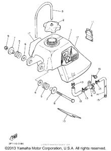 PW50D Топливный бак