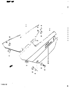 RG125 Обтекатель задний