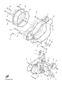 WR450F Крышка картера двигателя