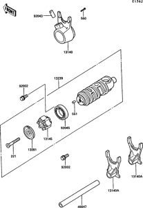 EX500 Change drum / shift fork