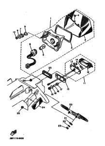 FZR400 FZR400U Taillight unit ass`y