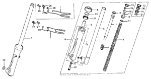 MR175 Передняя вилка