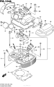 VZ1500 Головка цилиндров (передняя)