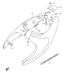 TL1000 Обтекатель задний