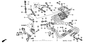 VFR800 (ABS) Тормозные шланги задние (ABS)