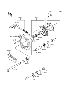 KX125 Заднее колесо и цепь