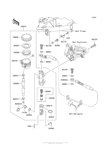 EX250 Задний торм цилиндр