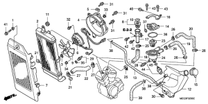 VT750CA Радиатор