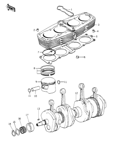 KZ1000 Cylinder / pistons / crankshaft