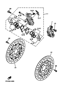 TZ250 Передний суппорт