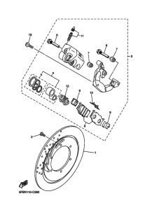 XVS650 Передний суппорт