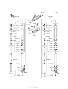 ZX1400 Передняя вилка