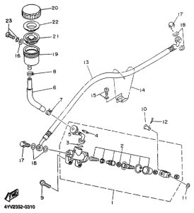 TZR50 Задний торм цилиндр