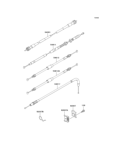 KL250 Тросы управления