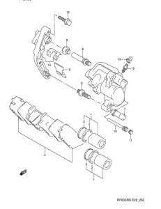 RF600 Передний суппорт тормозной