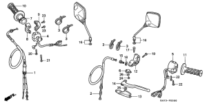 NX125 Handle lever / switch / cable